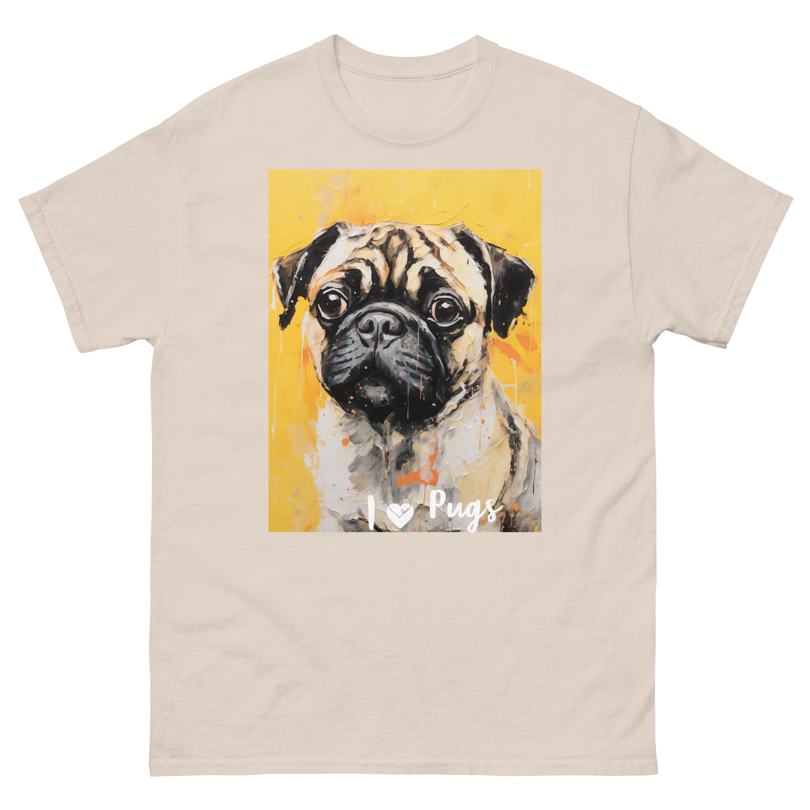 Men's classic tee - I ❤ DOGS - Pug