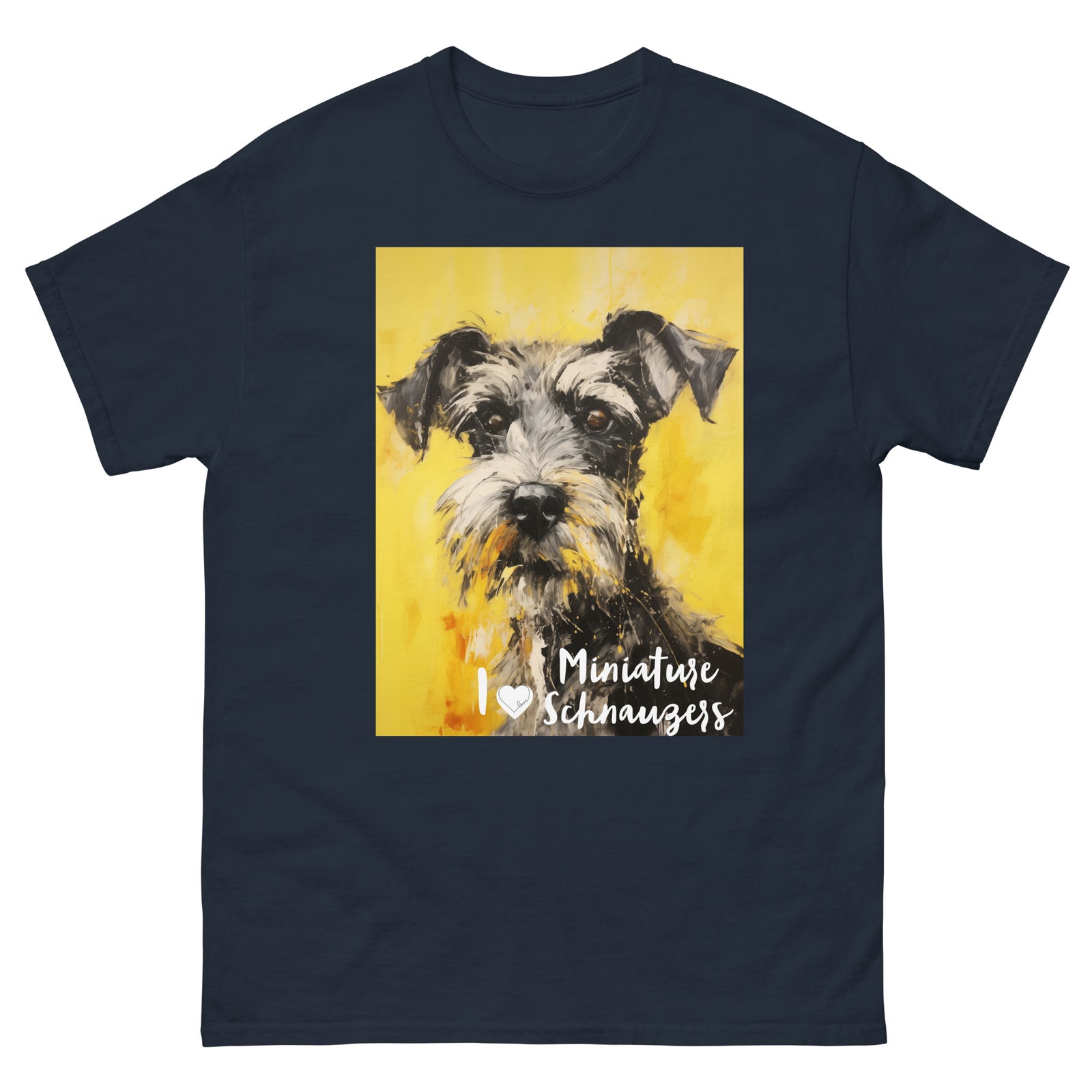 Men's classic tee - I ❤ DOGS - Miniature Schnauzer