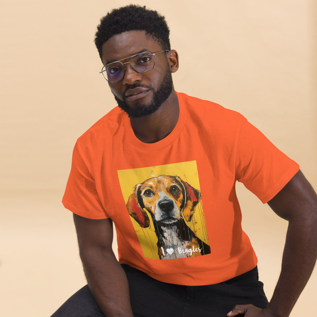 Men's classic tee - I ❤ DOGS - Beagle