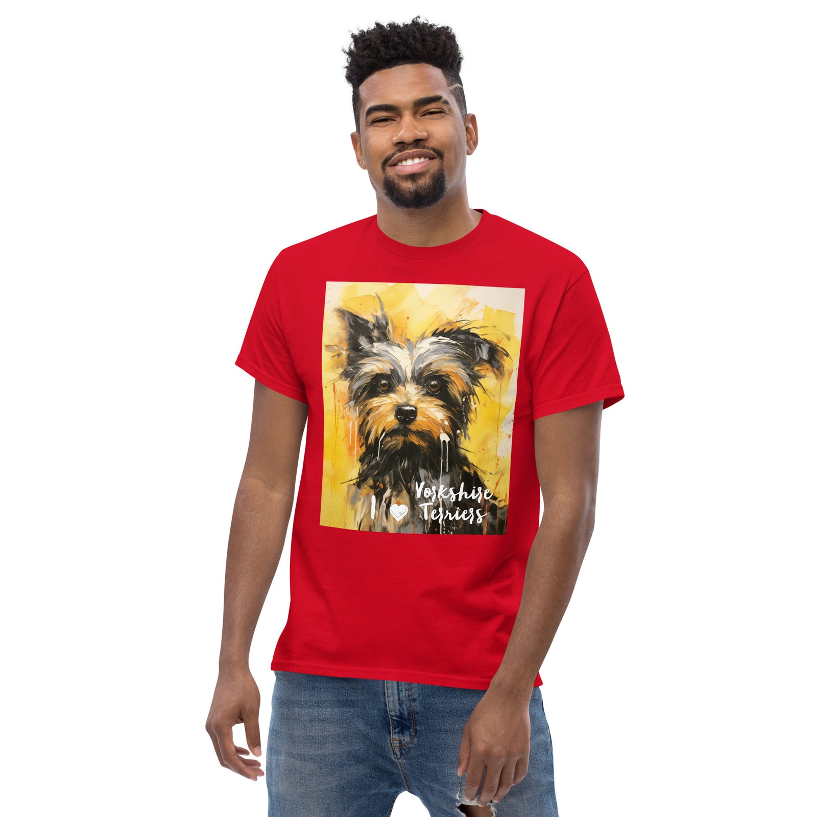 Men's classic tee - I ❤ DOGS - Yorkshire Terrier