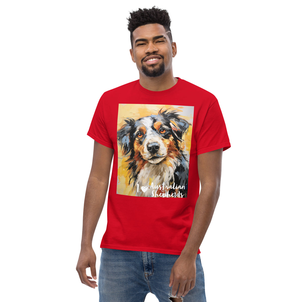 Men's classic tee - I ❤ DOGS - Australian Shepherd