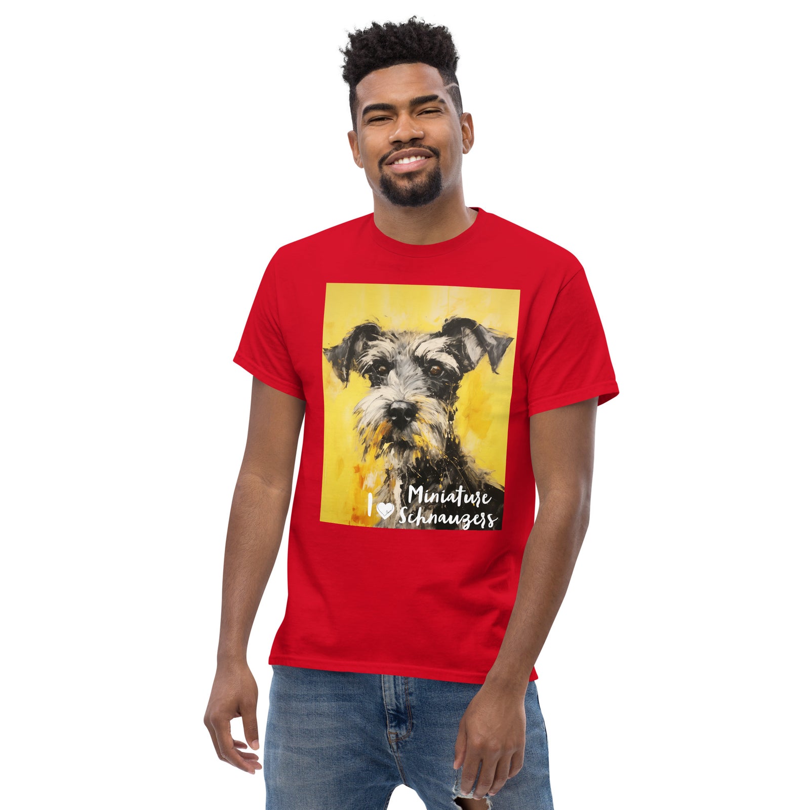 Men's classic tee - I ❤ DOGS - Miniature Schnauzer