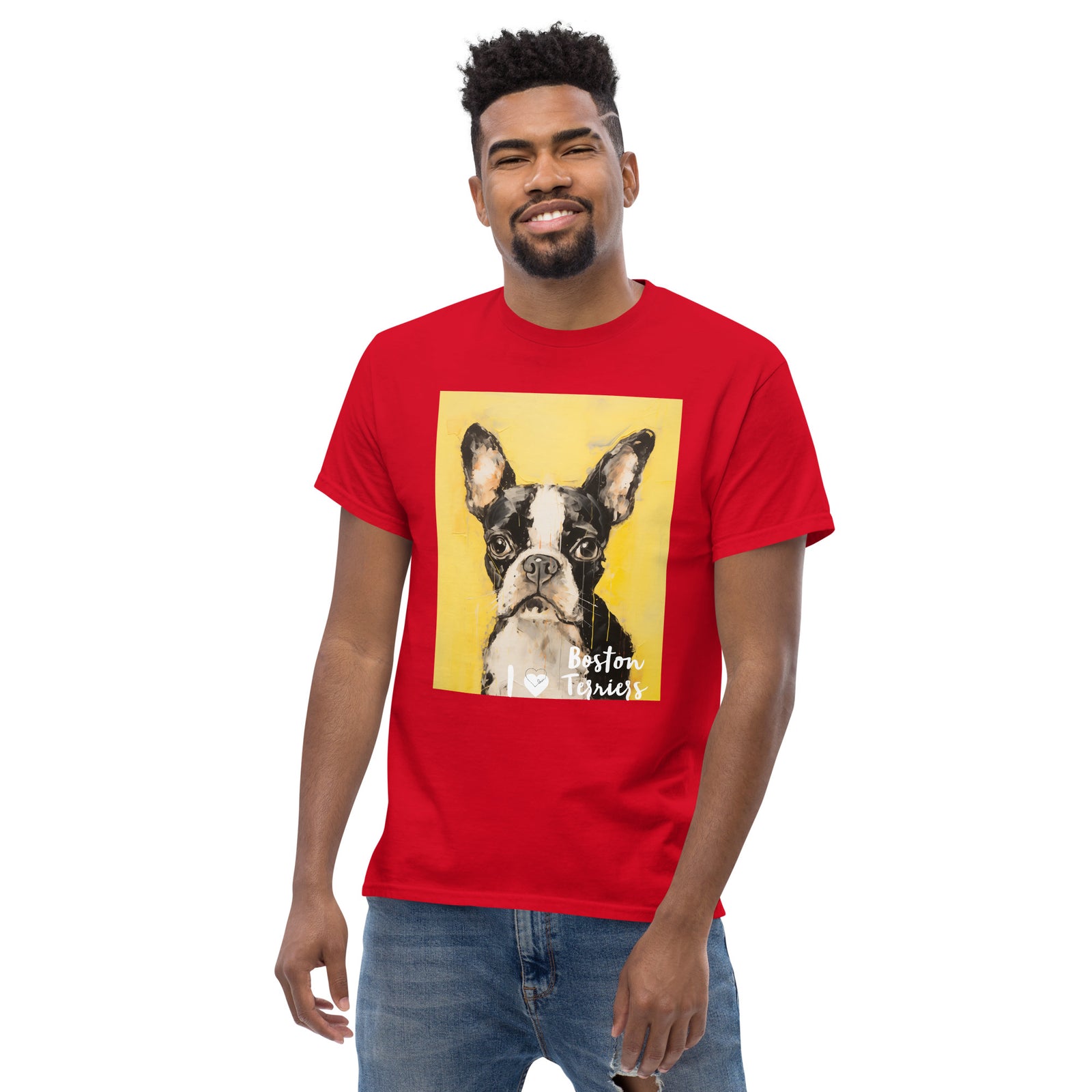 Men's classic tee - I ❤ DOGS - Boston Terrier
