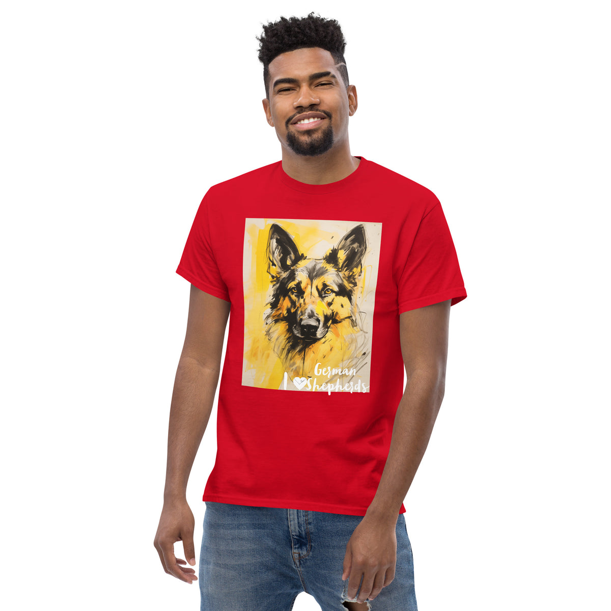 Men's classic tee - I ❤ DOGS - German Shepherd