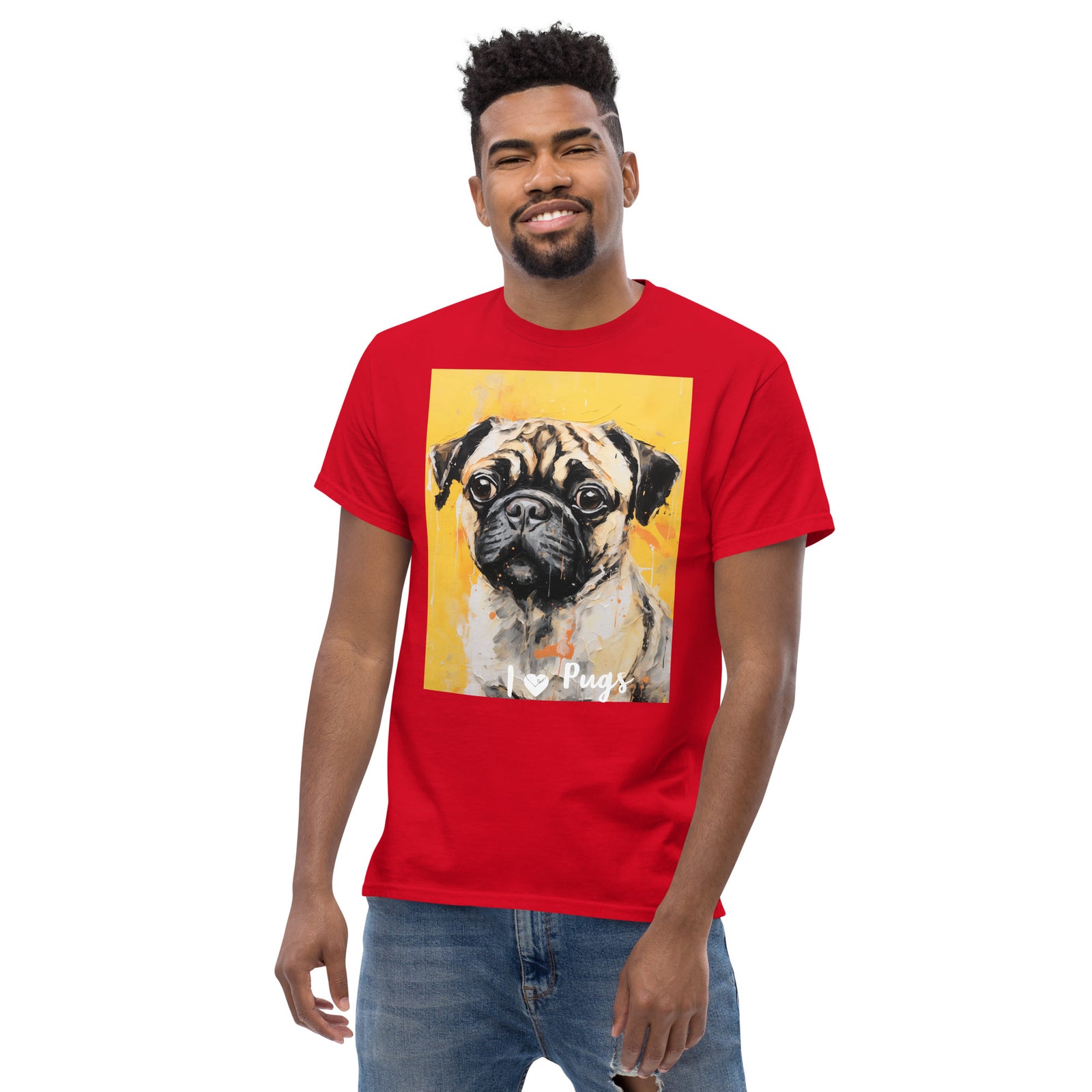 Men's classic tee - I ❤ DOGS - Pug