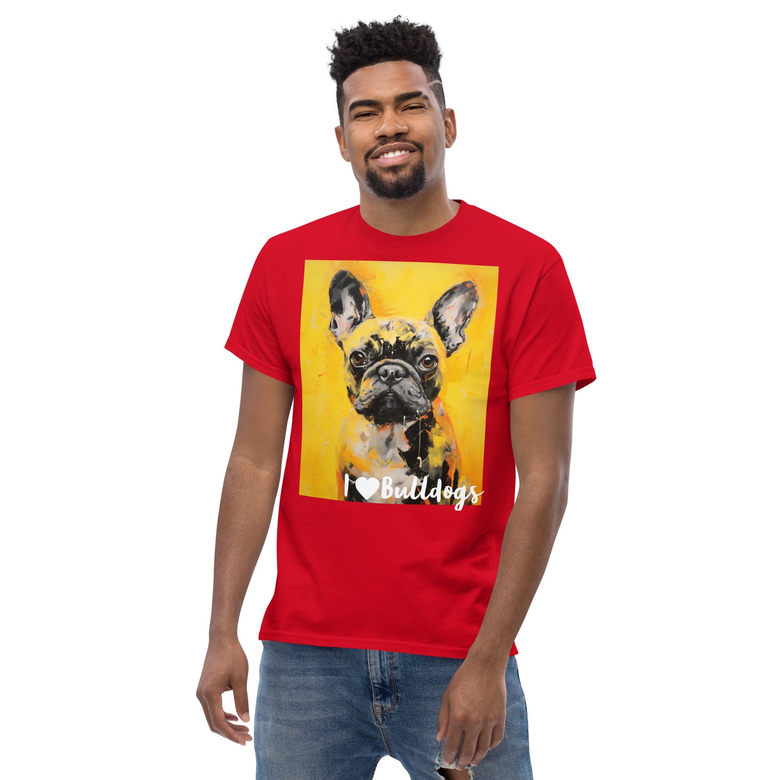 Men's classic tee - I ❤ DOGS - French Bulldog