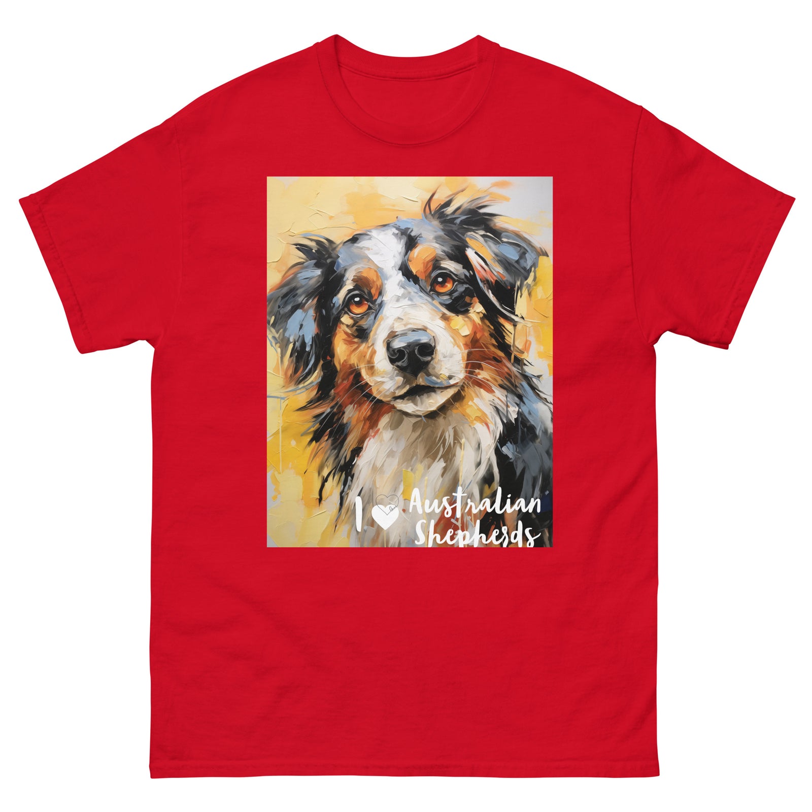 Men's classic tee - I ❤ DOGS - Australian Shepherd