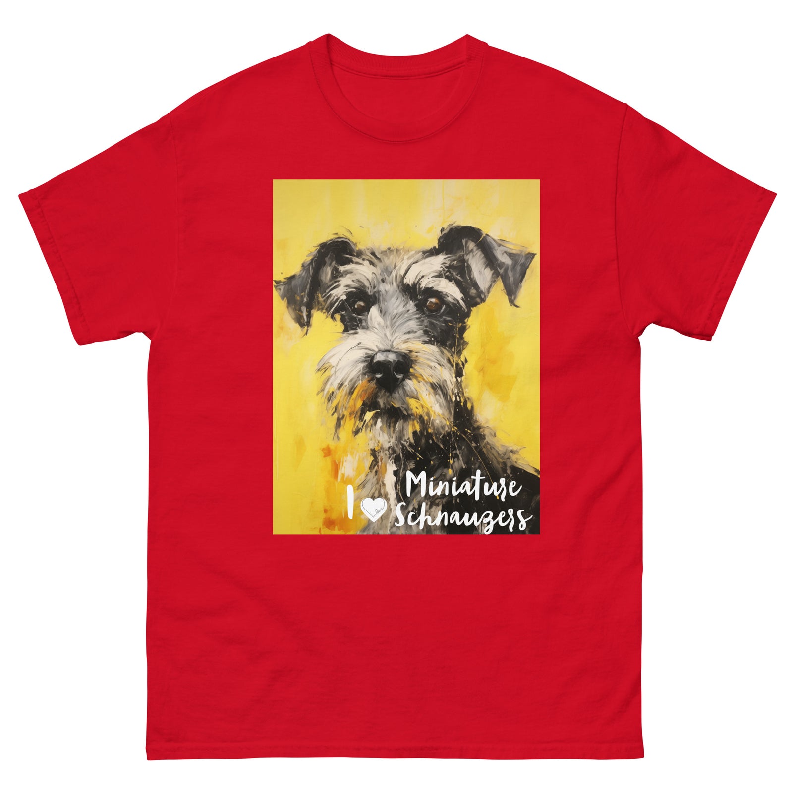 Men's classic tee - I ❤ DOGS - Miniature Schnauzer