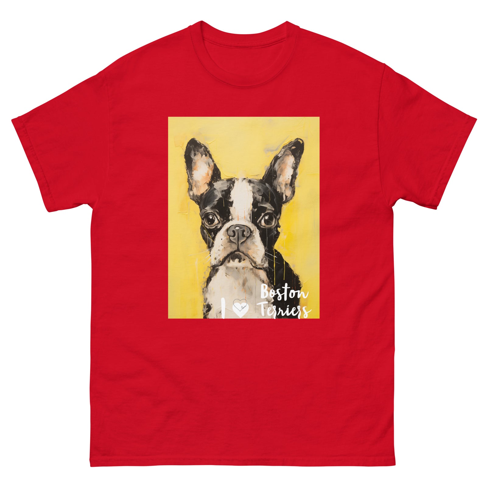 Men's classic tee - I ❤ DOGS - Boston Terrier