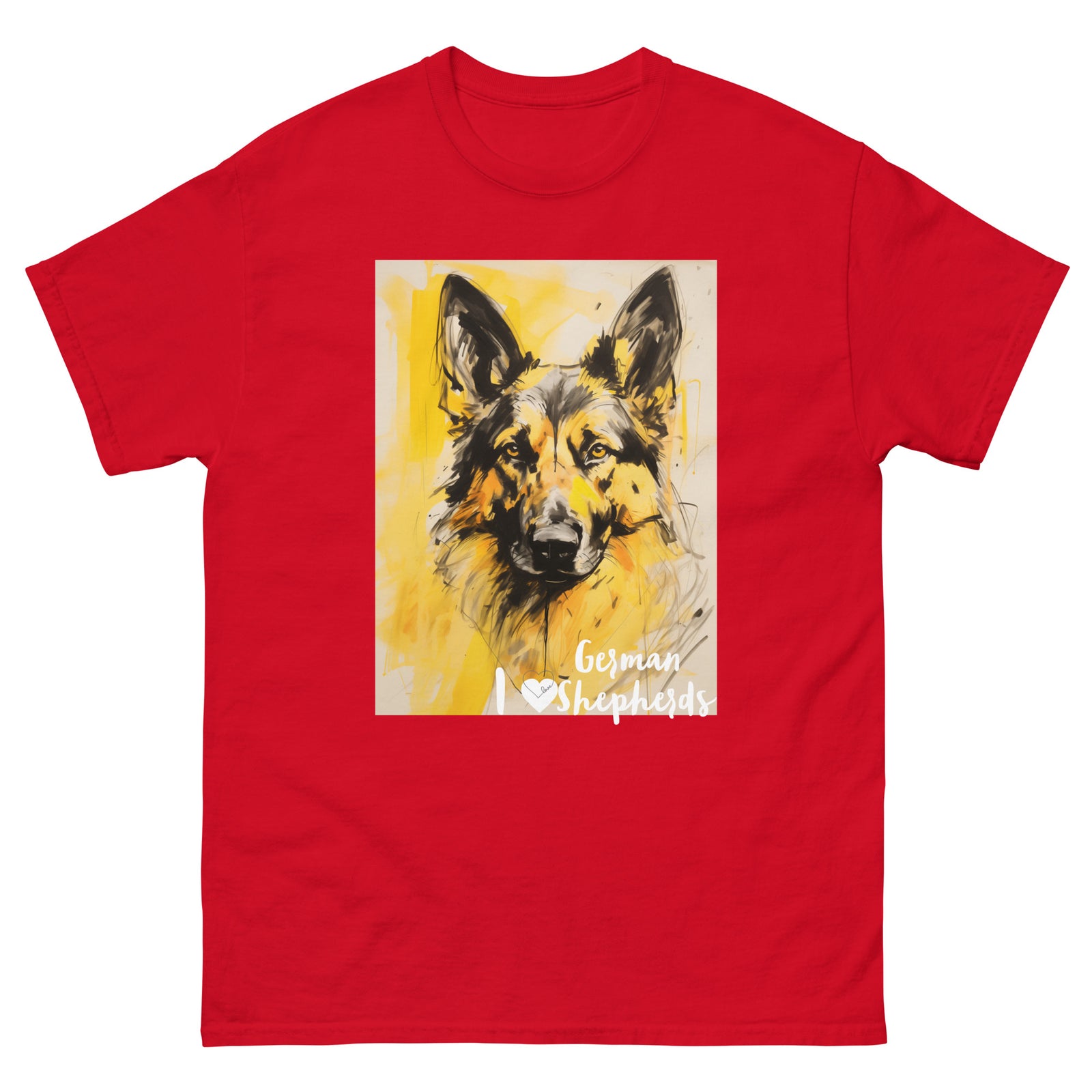 Men's classic tee - I ❤ DOGS - German Shepherd