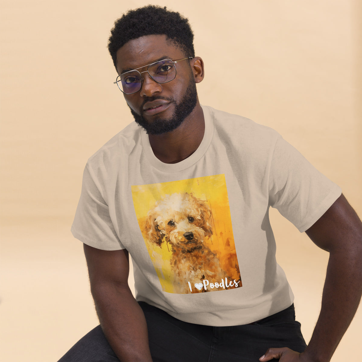 Men's classic tee - I ❤ DOGS - Poodle