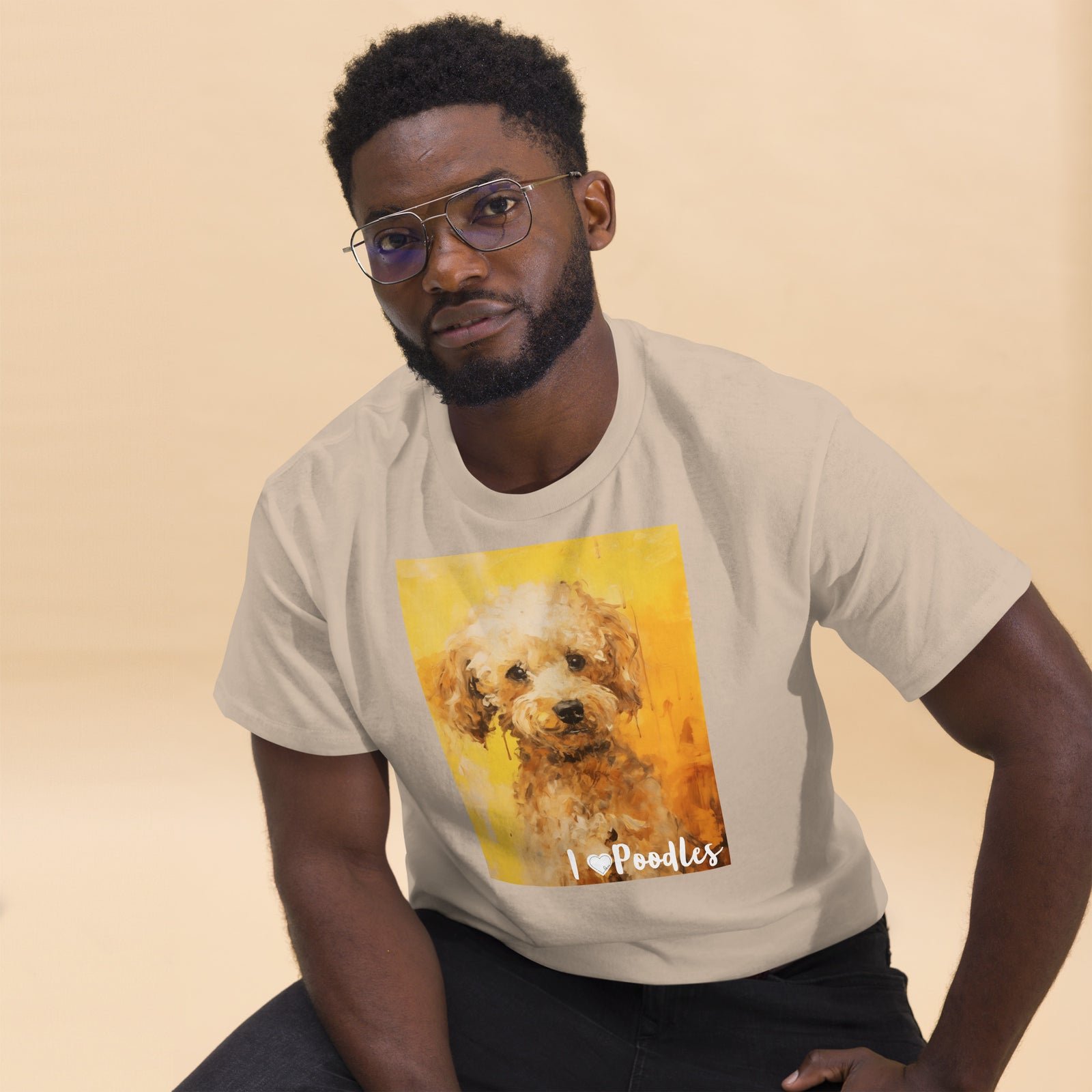 Men's classic tee - I ❤ DOGS - Poodle