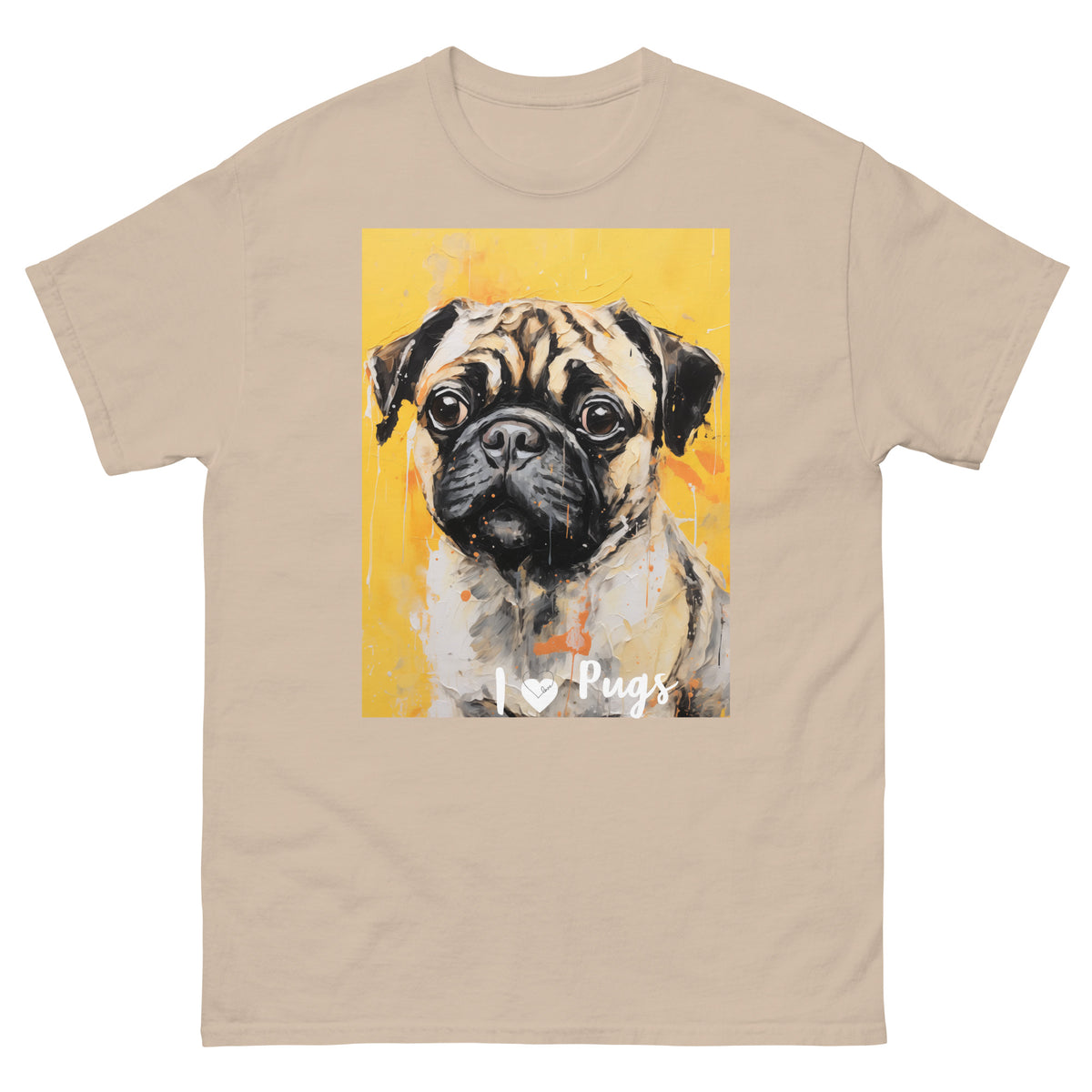 Men's classic tee - I ❤ DOGS - Pug
