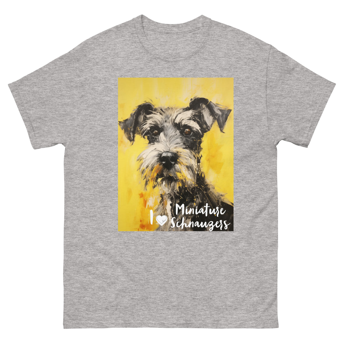 Men's classic tee - I ❤ DOGS - Miniature Schnauzer