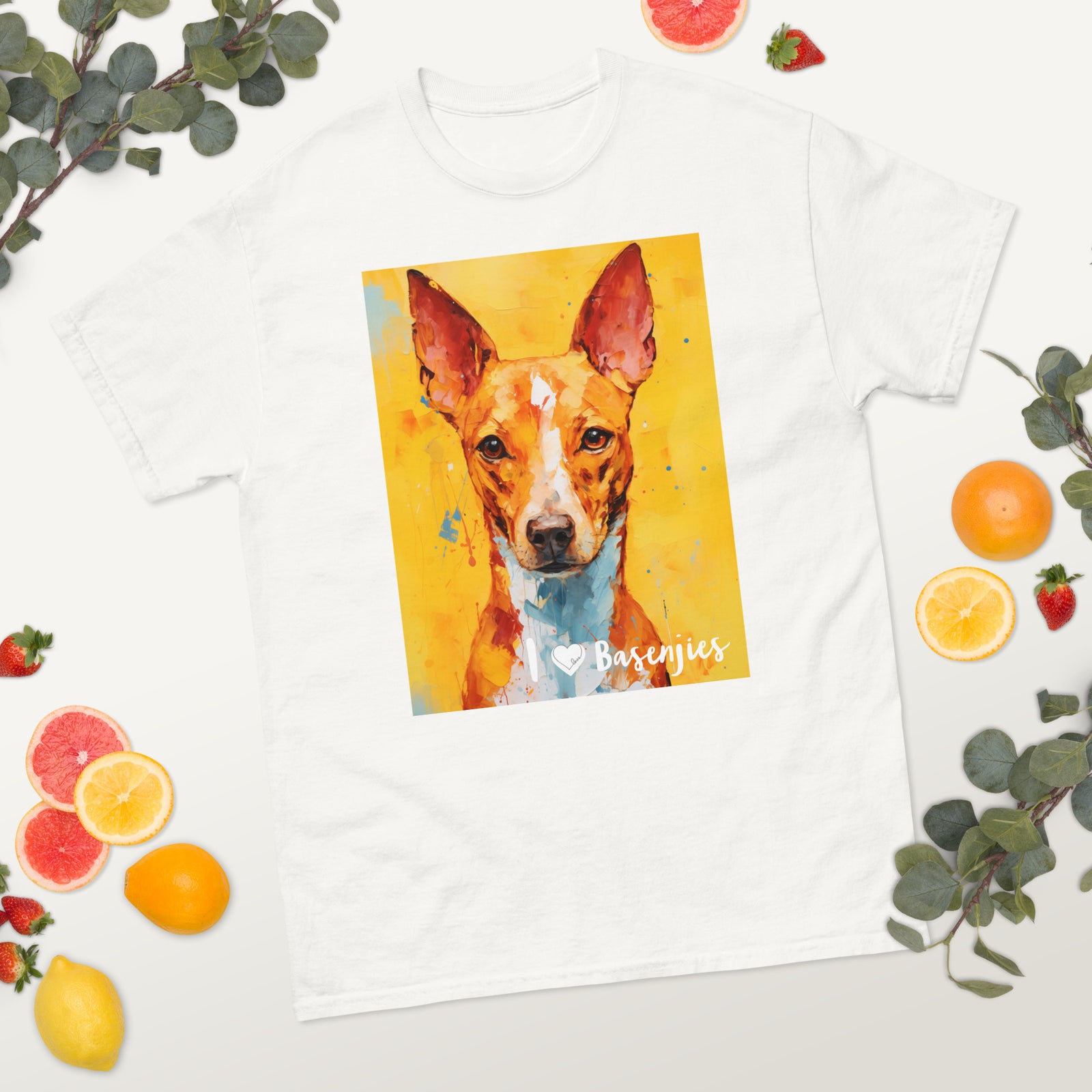 Men's classic tee - I ❤ DOGS - Basenji
