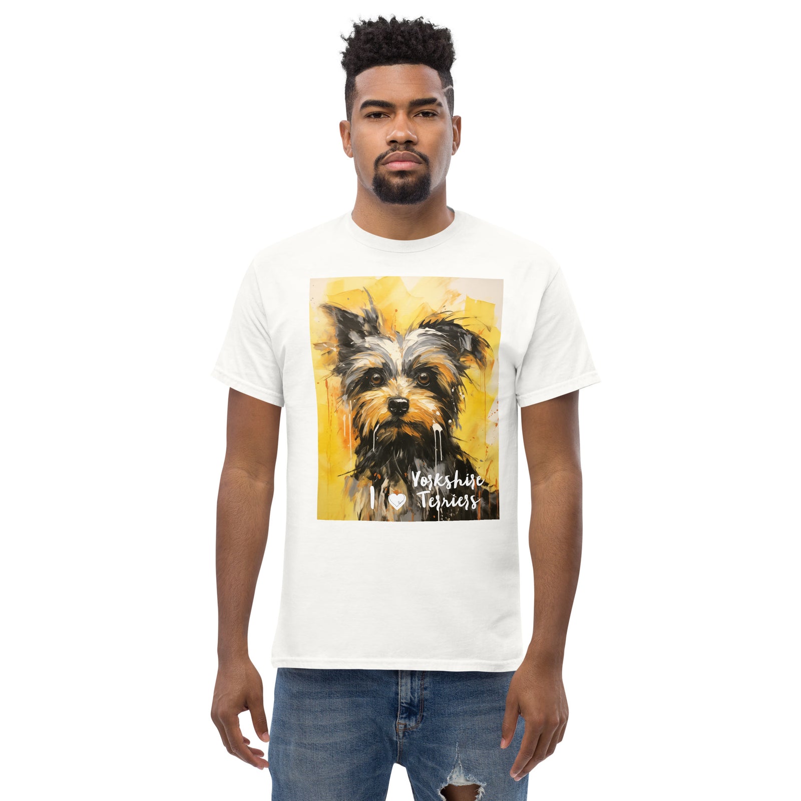 Men's classic tee - I ❤ DOGS - Yorkshire Terrier