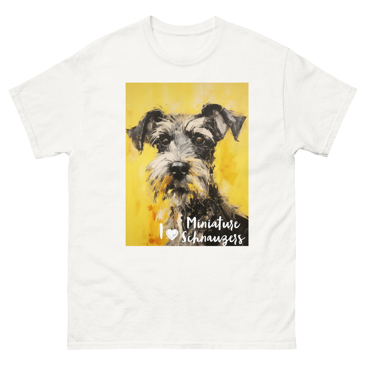 Men's classic tee - I ❤ DOGS - Miniature Schnauzer