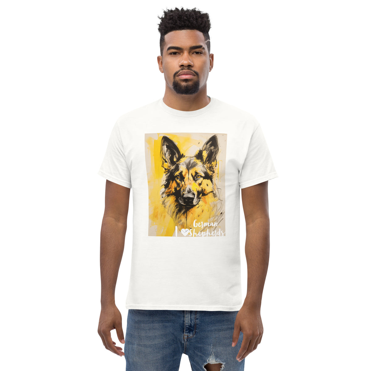 Men's classic tee - I ❤ DOGS - German Shepherd