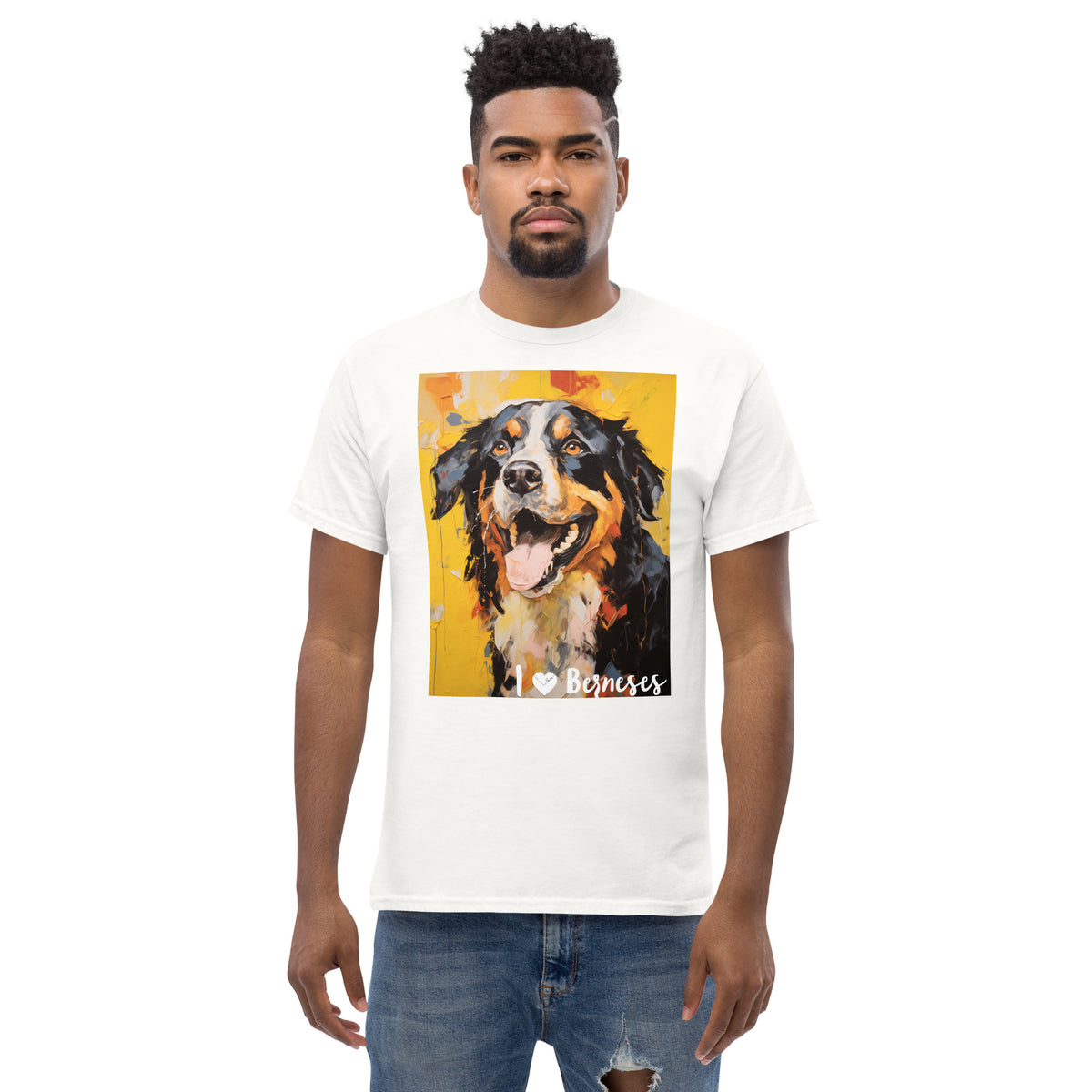 Men's classic tee - I ❤ DOGS - Bernese Mountain Dog