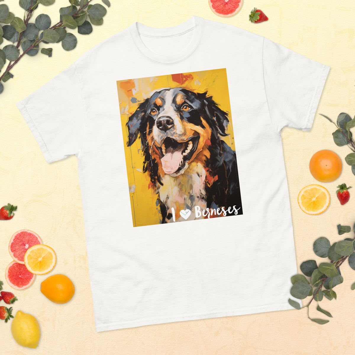 Men's classic tee - I ❤ DOGS - Bernese Mountain Dog