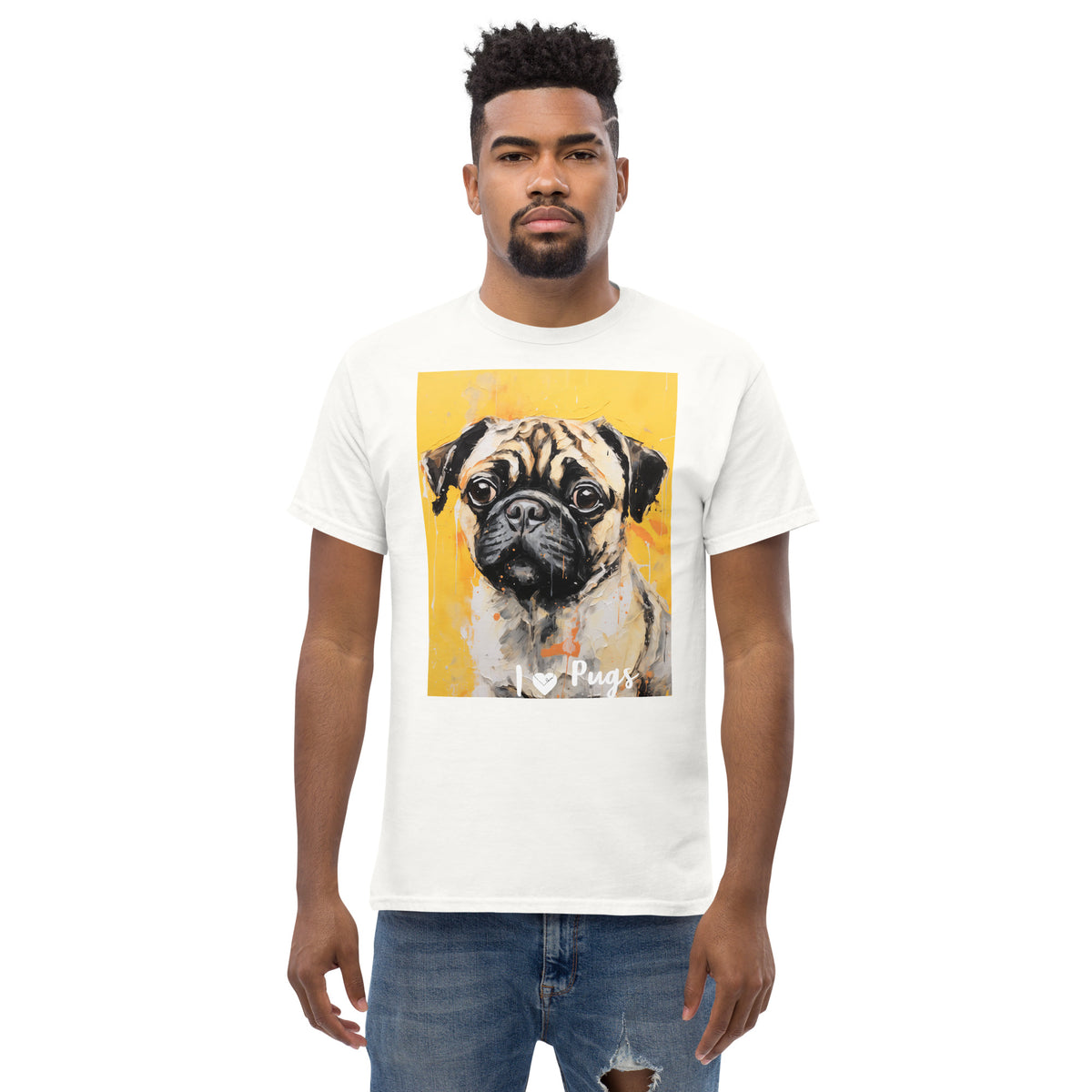 Men's classic tee - I ❤ DOGS - Pug