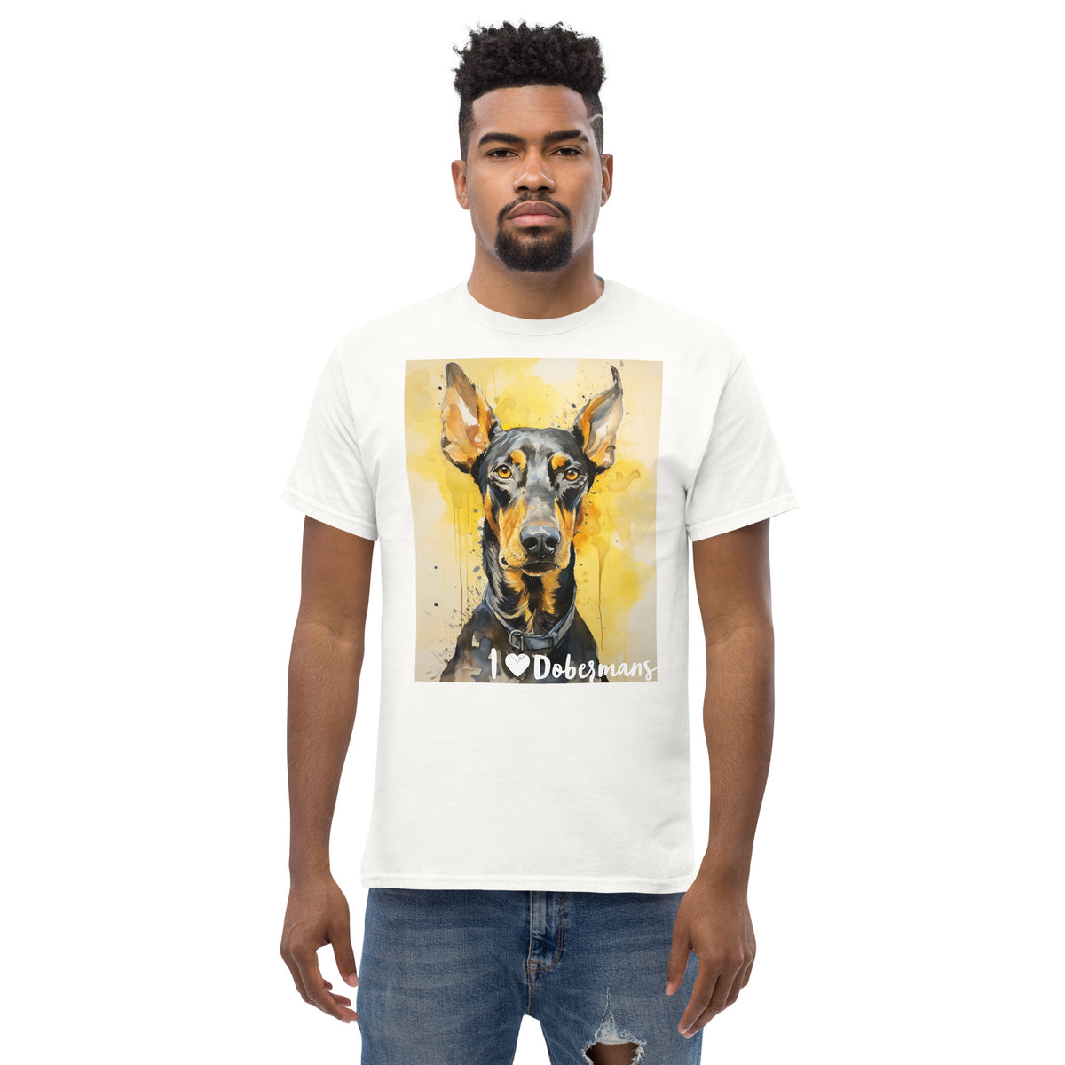 Men's classic tee - I ❤ DOGS - Doberman Pinscher