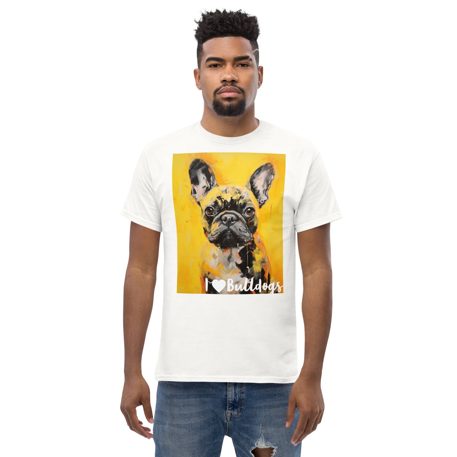 Men's classic tee - I ❤ DOGS - French Bulldog