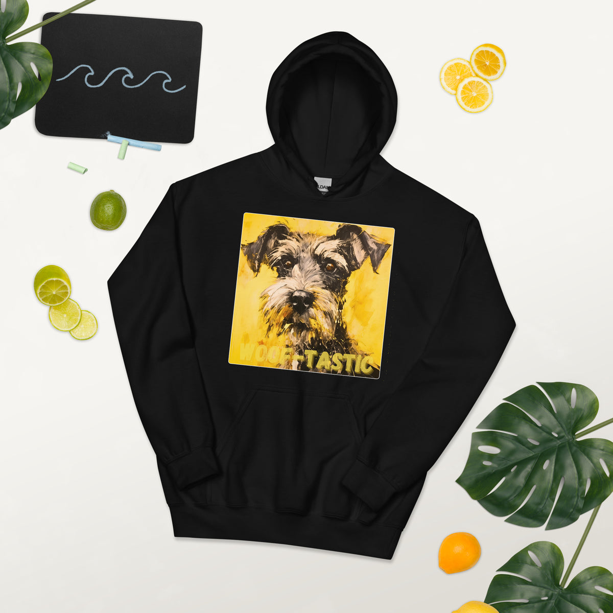 Unisex Hoodie, Woof-tastic Miniature Schnauzer
