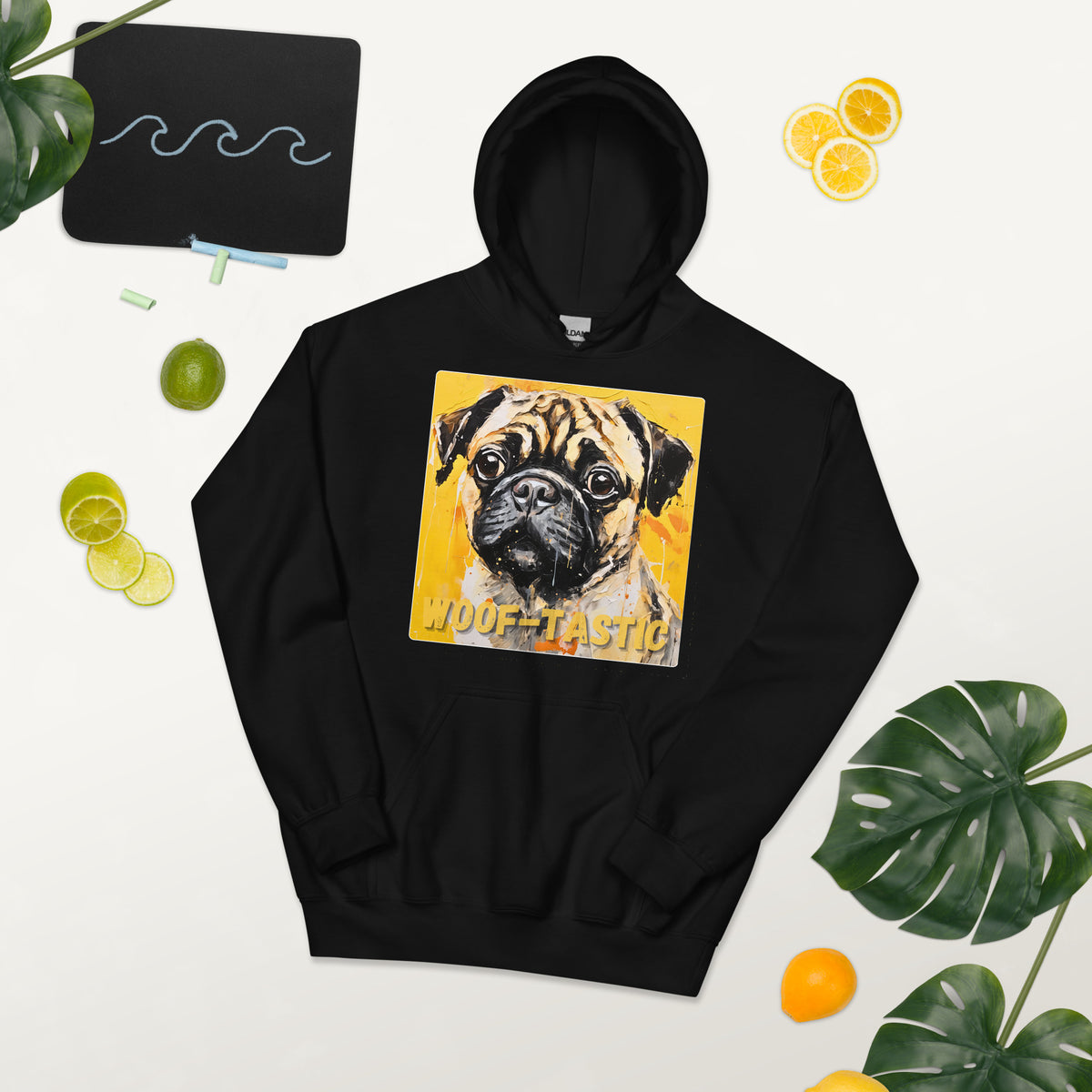 Unisex Hoodie, Woof-tastic Pug