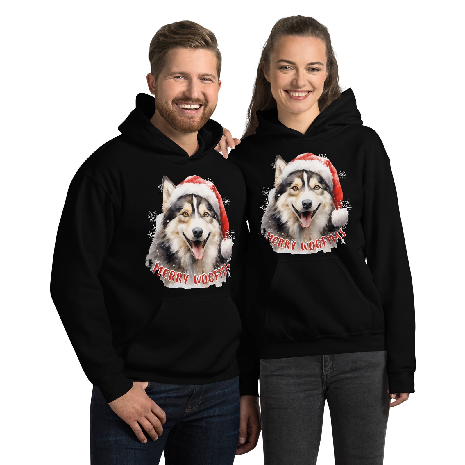 Unisex Hoodie Siberian Husky - Merry Woofmas