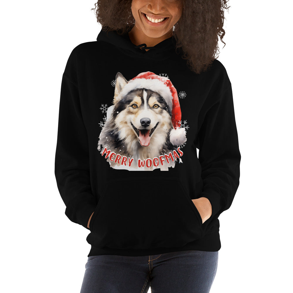 Unisex Hoodie Siberian Husky - Merry Woofmas