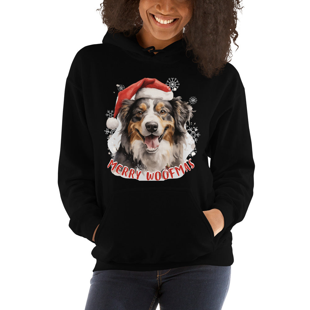 Unisex Hoodie Australian Shepherd - Merry Woofmas