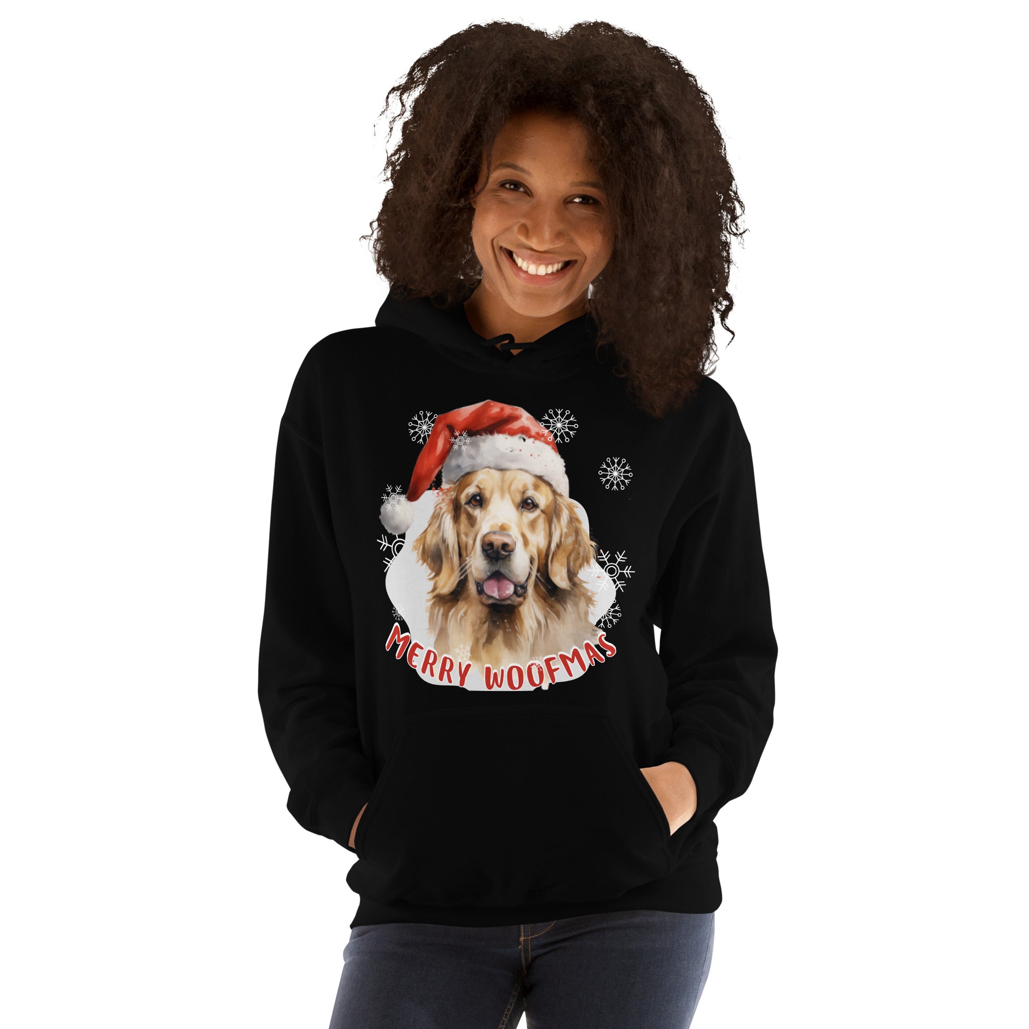 Unisex Hoodie Golden Retriever - Merry Woofmas