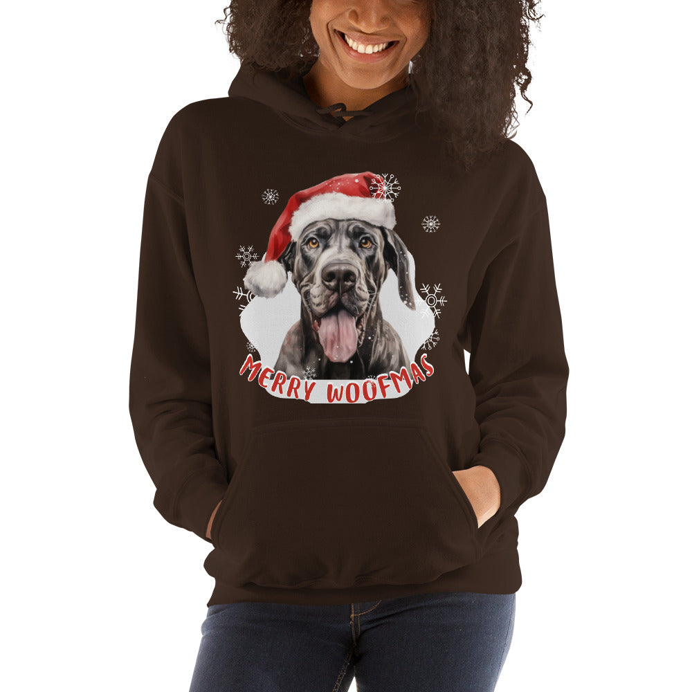 Unisex Hoodie Great Dane - Merry Woofmas