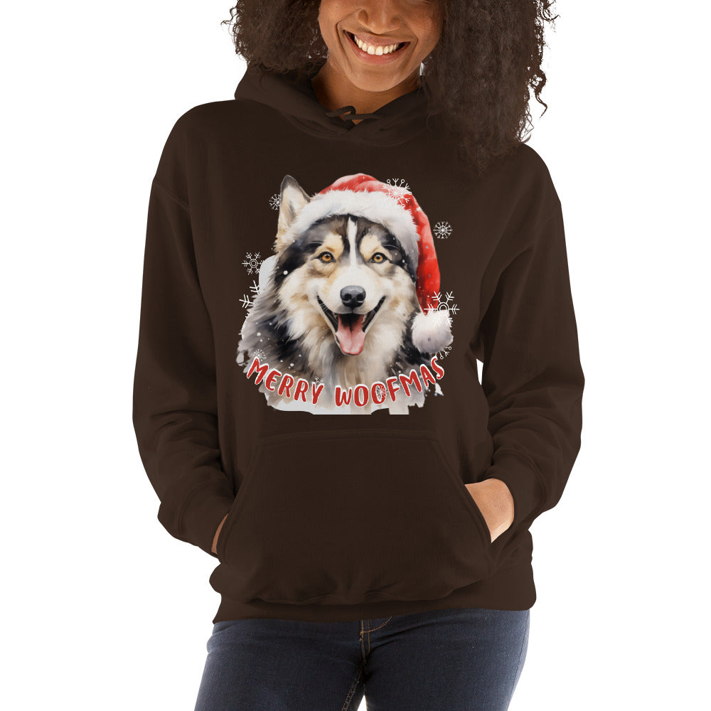 Unisex Hoodie Siberian Husky - Merry Woofmas