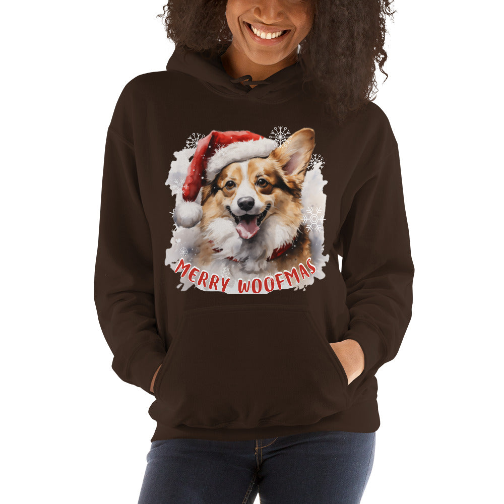 Unisex Hoodie Pembroke Welsh Corgi - Merry Woofmas