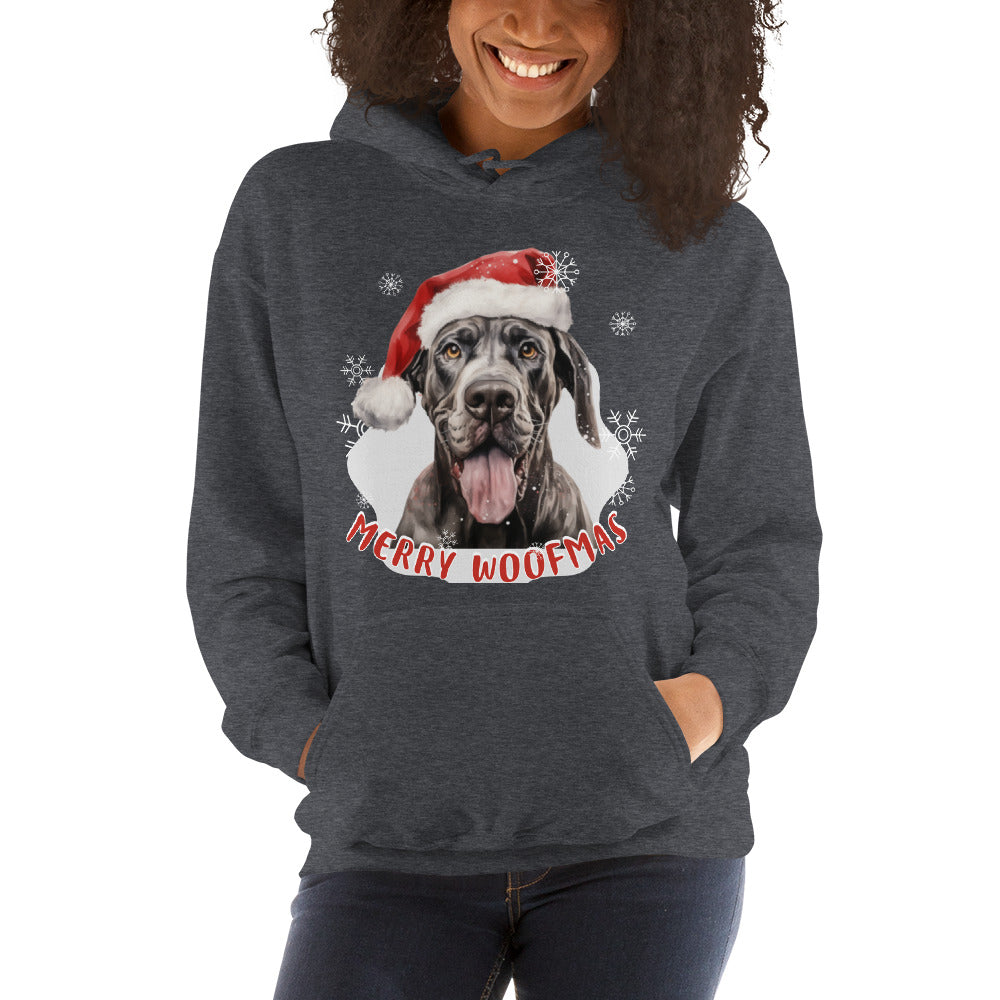 Unisex Hoodie Great Dane - Merry Woofmas