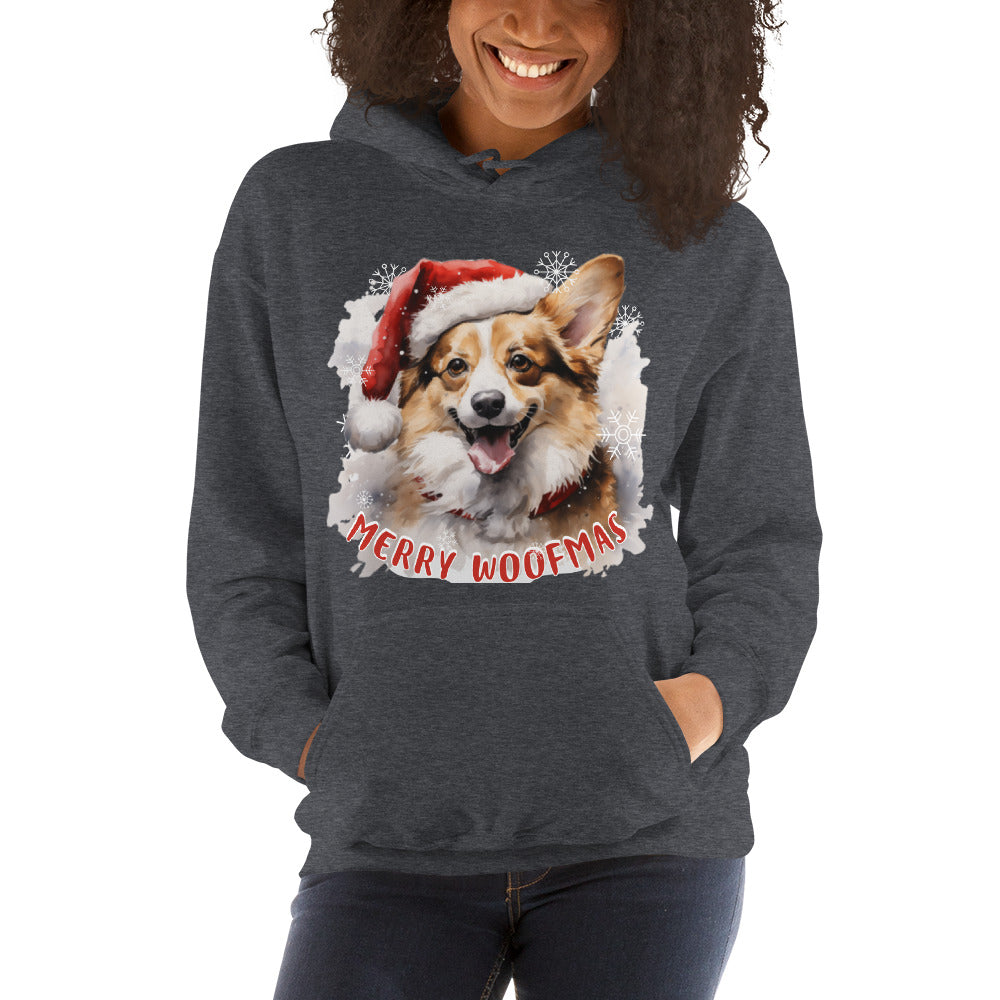 Unisex Hoodie Pembroke Welsh Corgi - Merry Woofmas