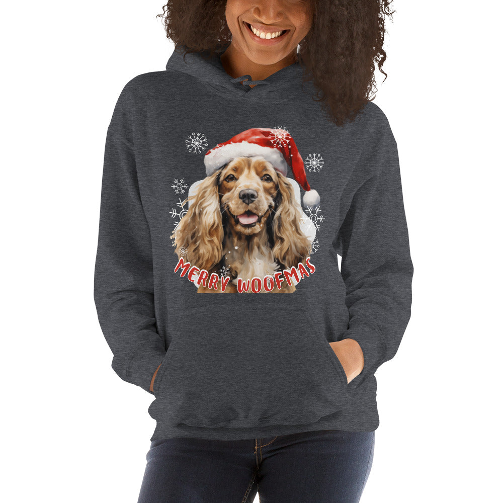 Unisex Hoodie Cocker Spaniel - Merry Woofmas
