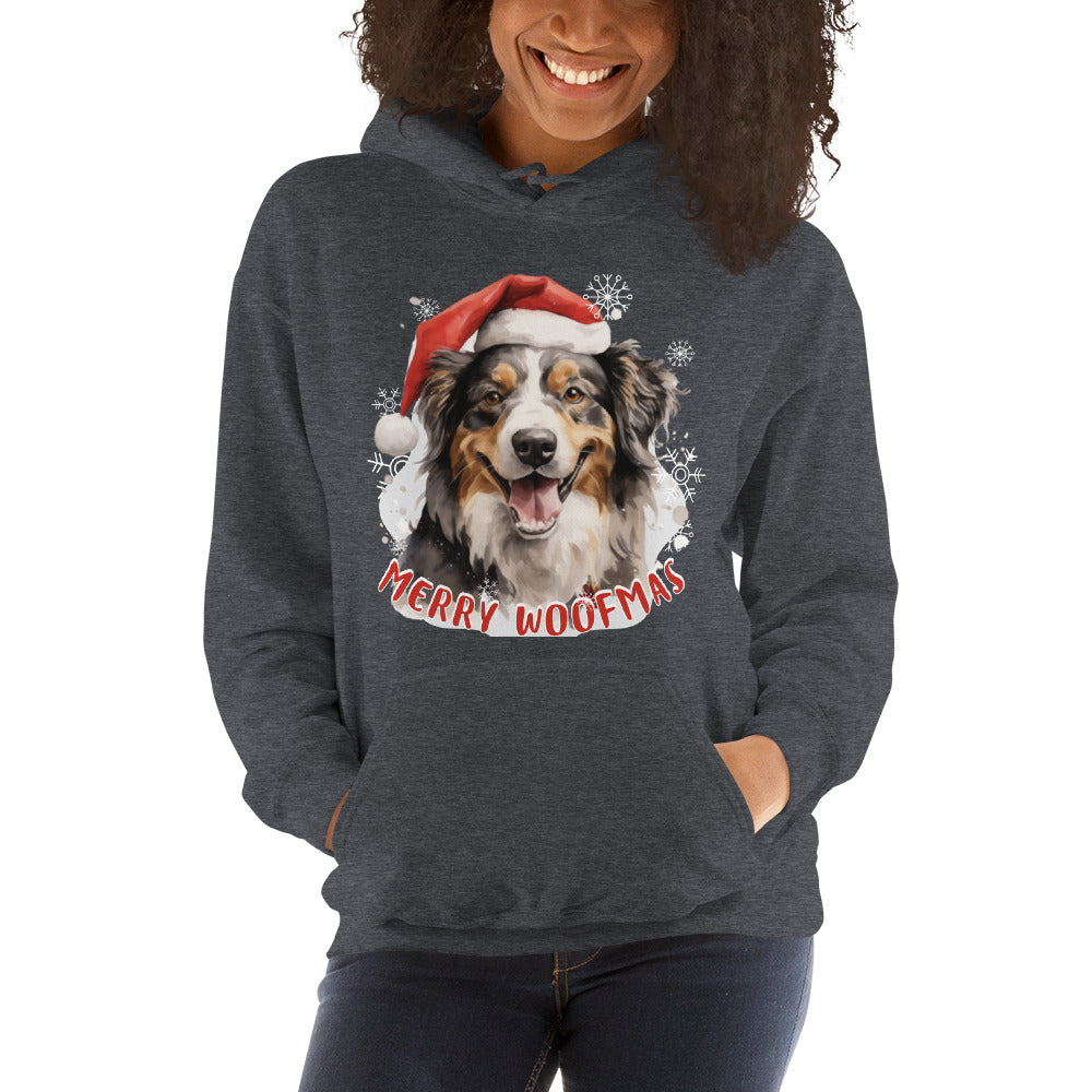 Unisex Hoodie Australian Shepherd - Merry Woofmas