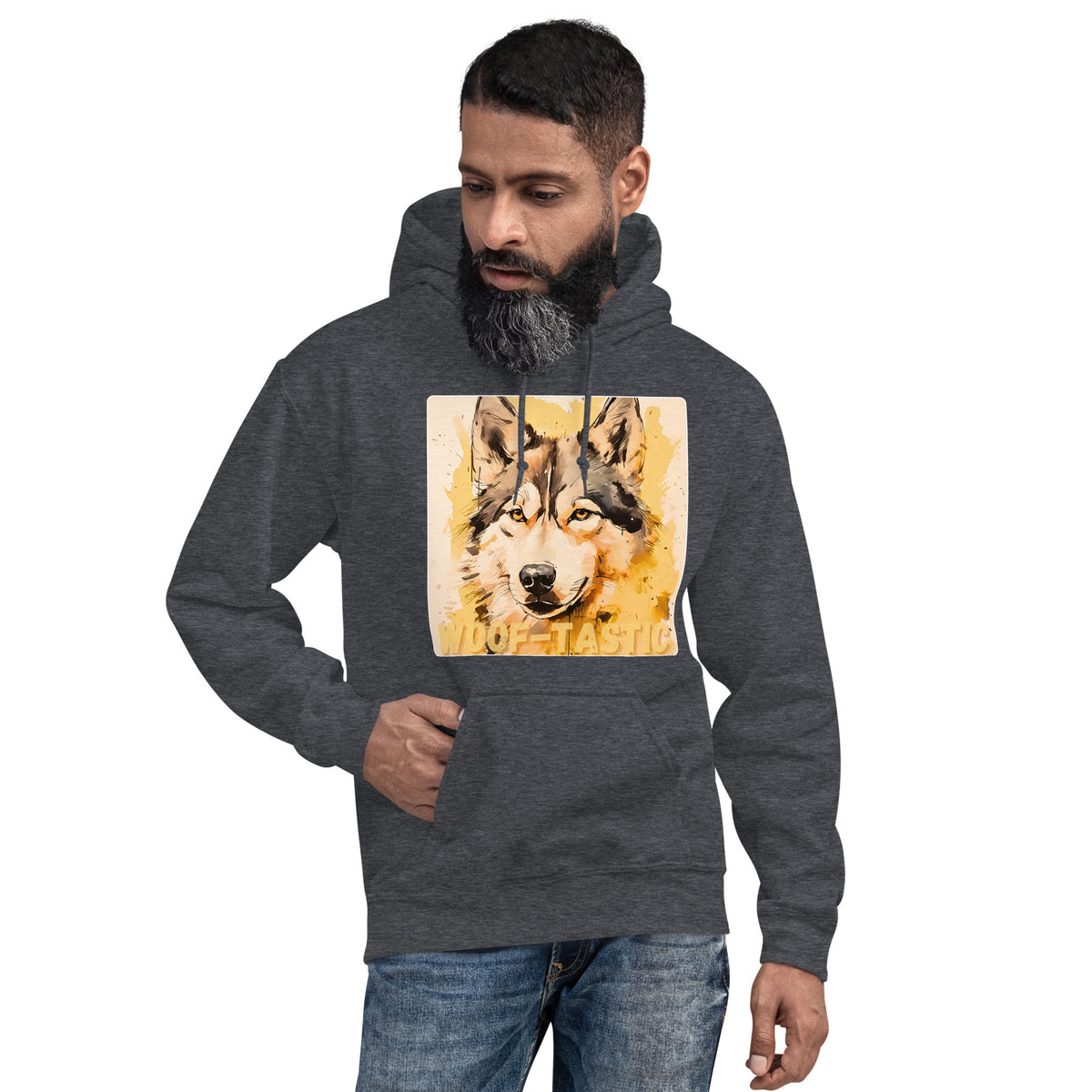 Unisex Hoodie, Woof-tastic Siberian Husky