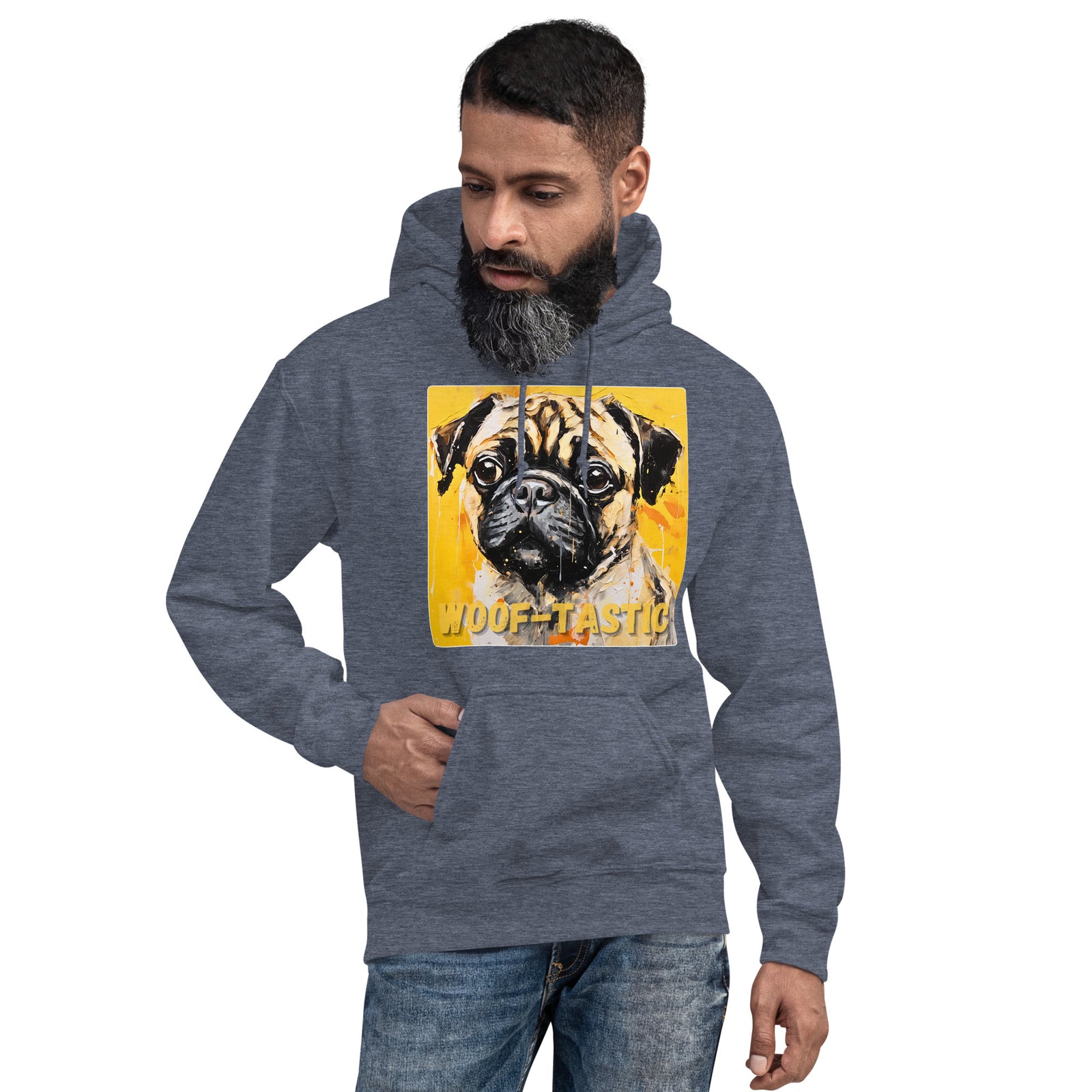 Unisex Hoodie, Woof-tastic Pug