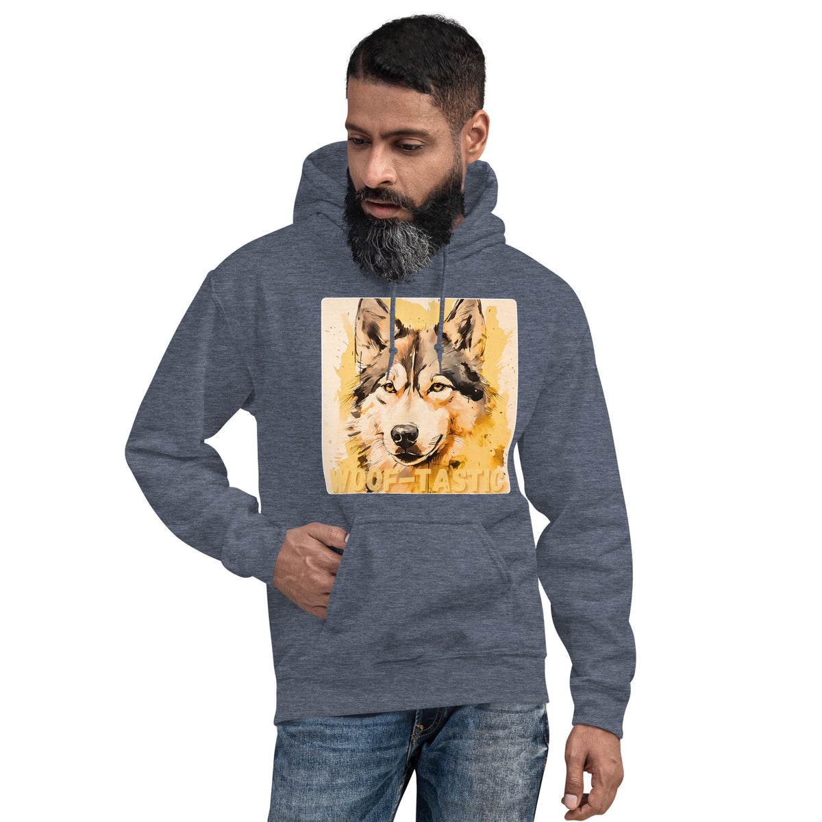 Unisex Hoodie, Woof-tastic Siberian Husky