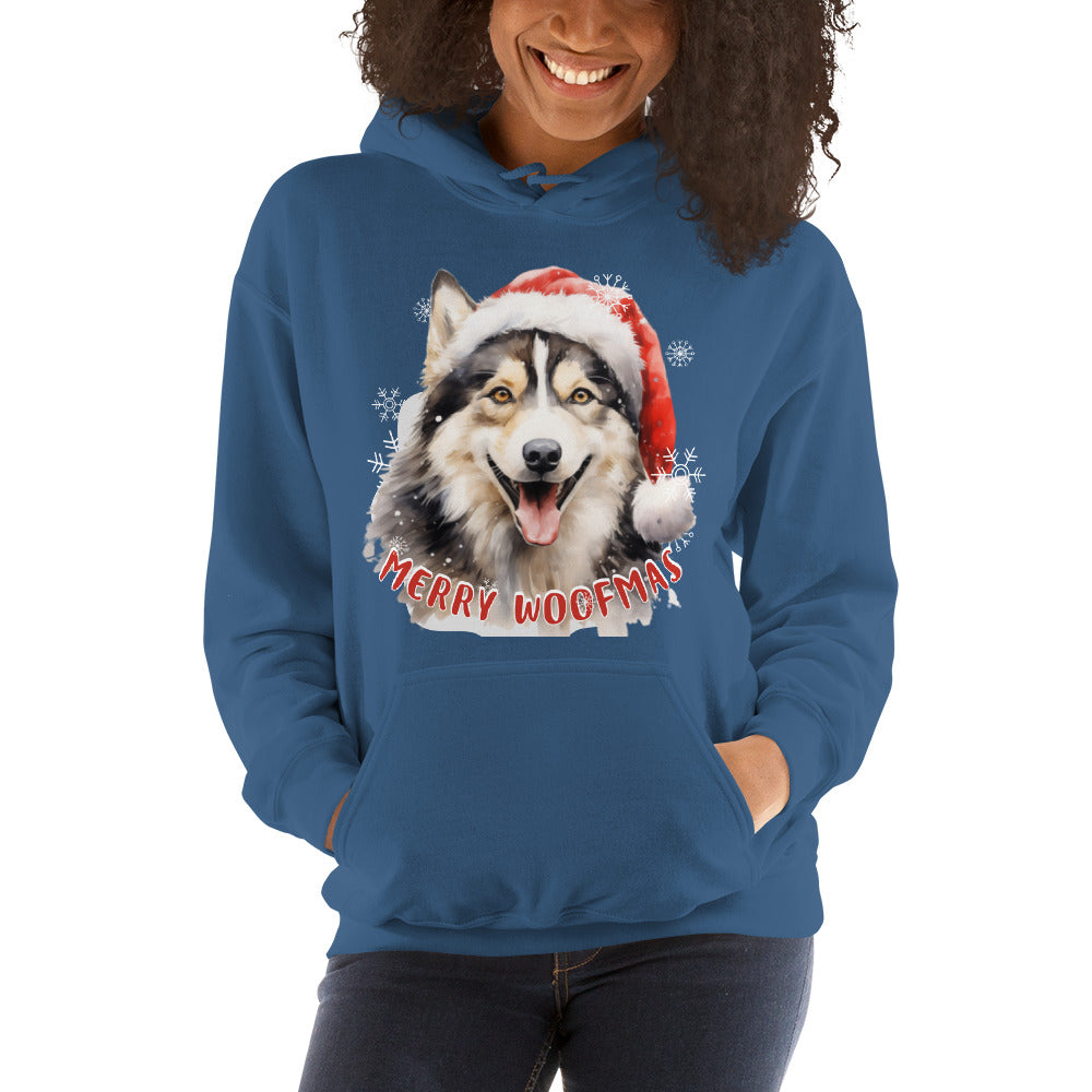 Unisex Hoodie Siberian Husky - Merry Woofmas