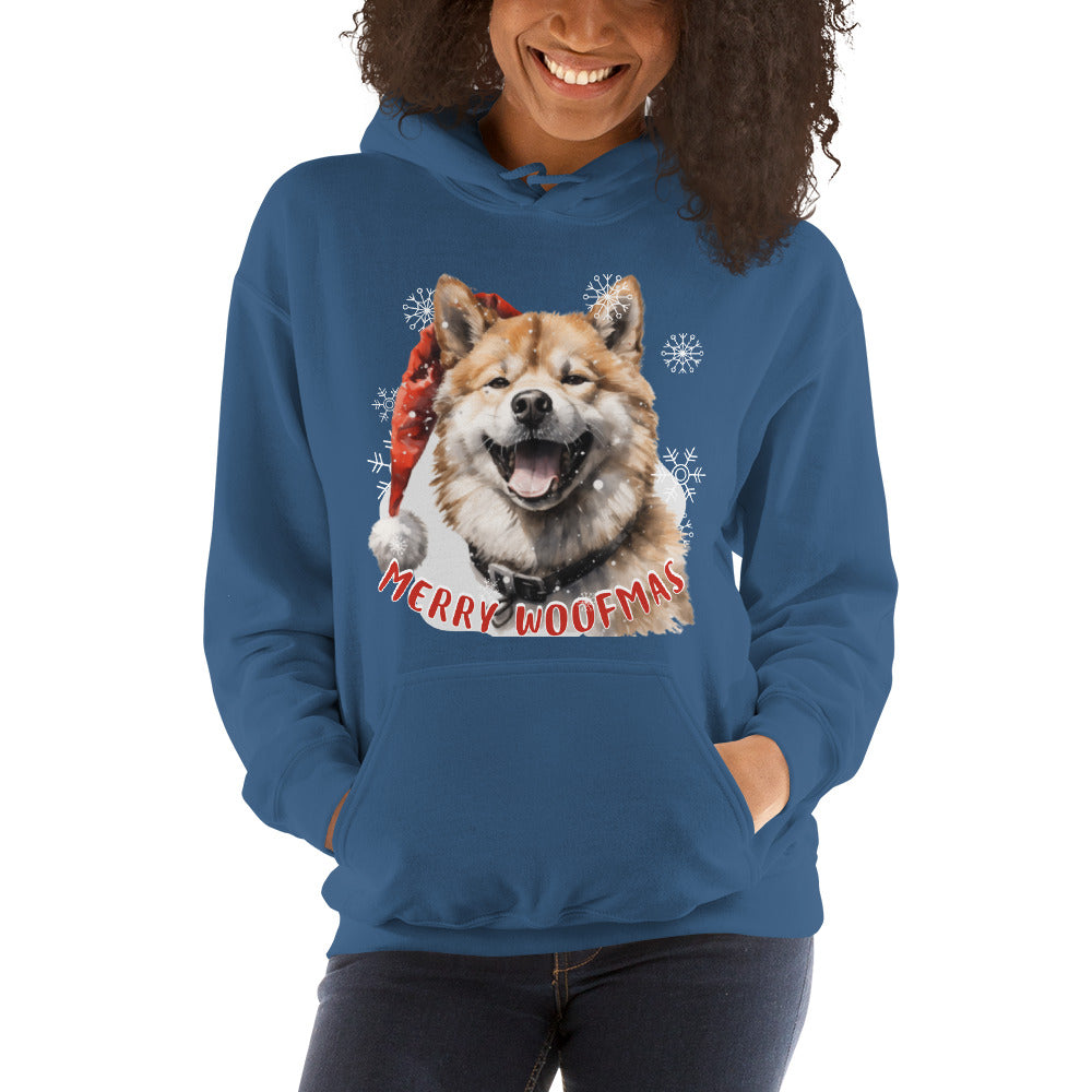 Unisex Hoodie Akita - Merry Woofmas