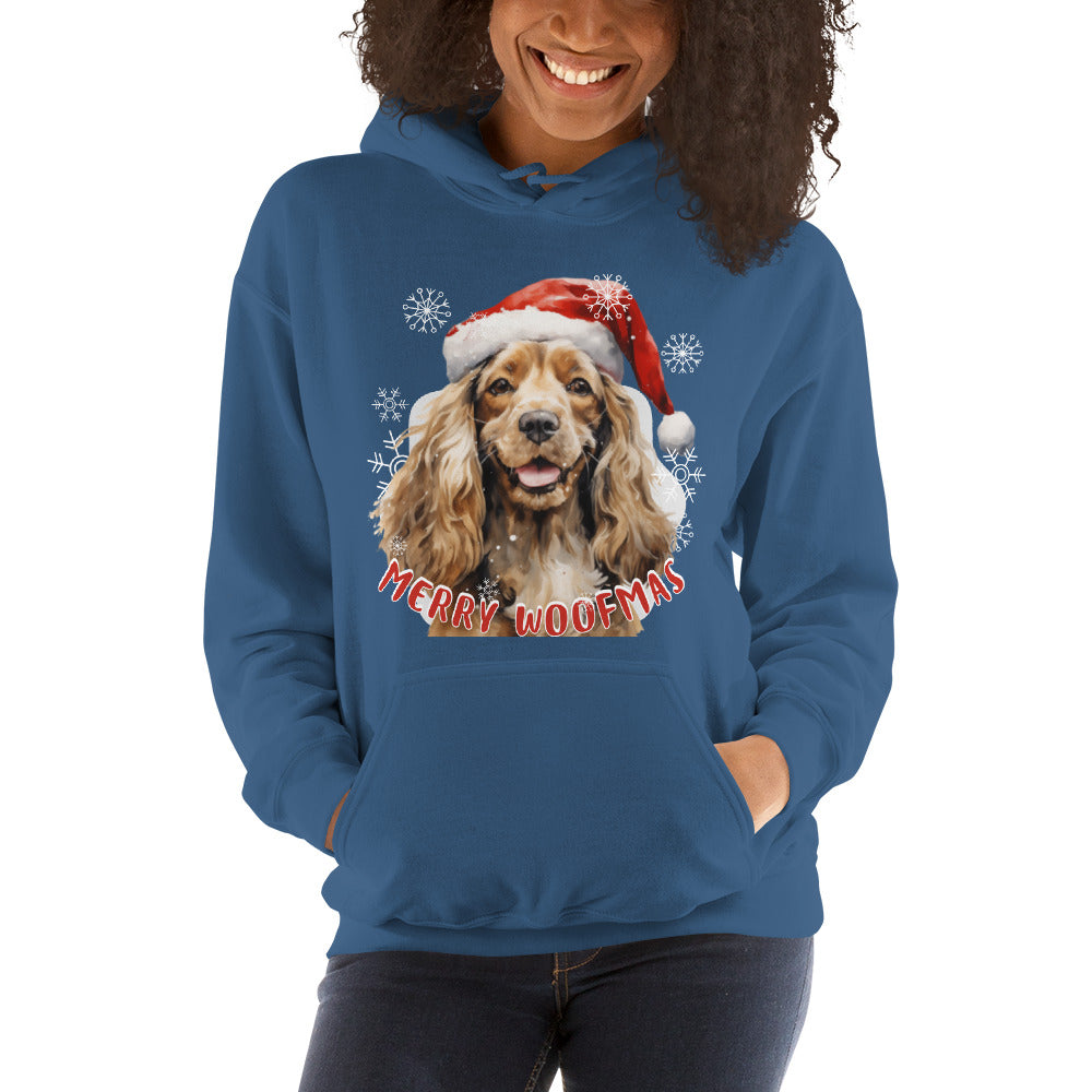 Unisex Hoodie Cocker Spaniel - Merry Woofmas