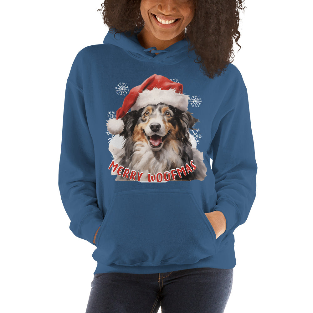 Unisex Hoodie Border Collie - Merry Woofmas