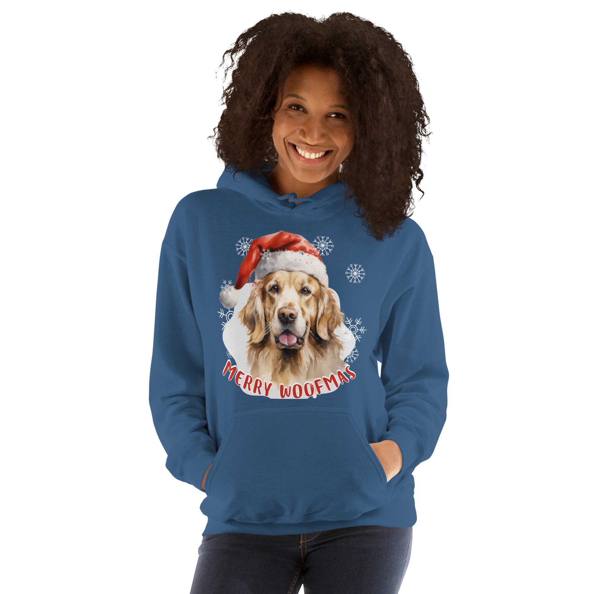 Unisex Hoodie Golden Retriever - Merry Woofmas