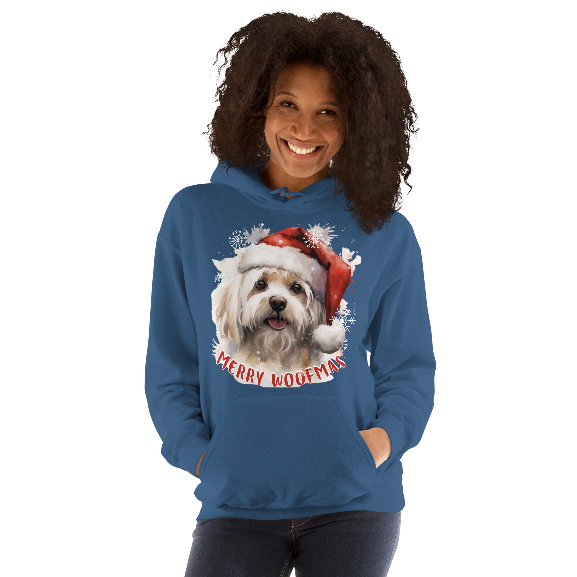 Unisex Hoodie Maltese - Merry Woofmas