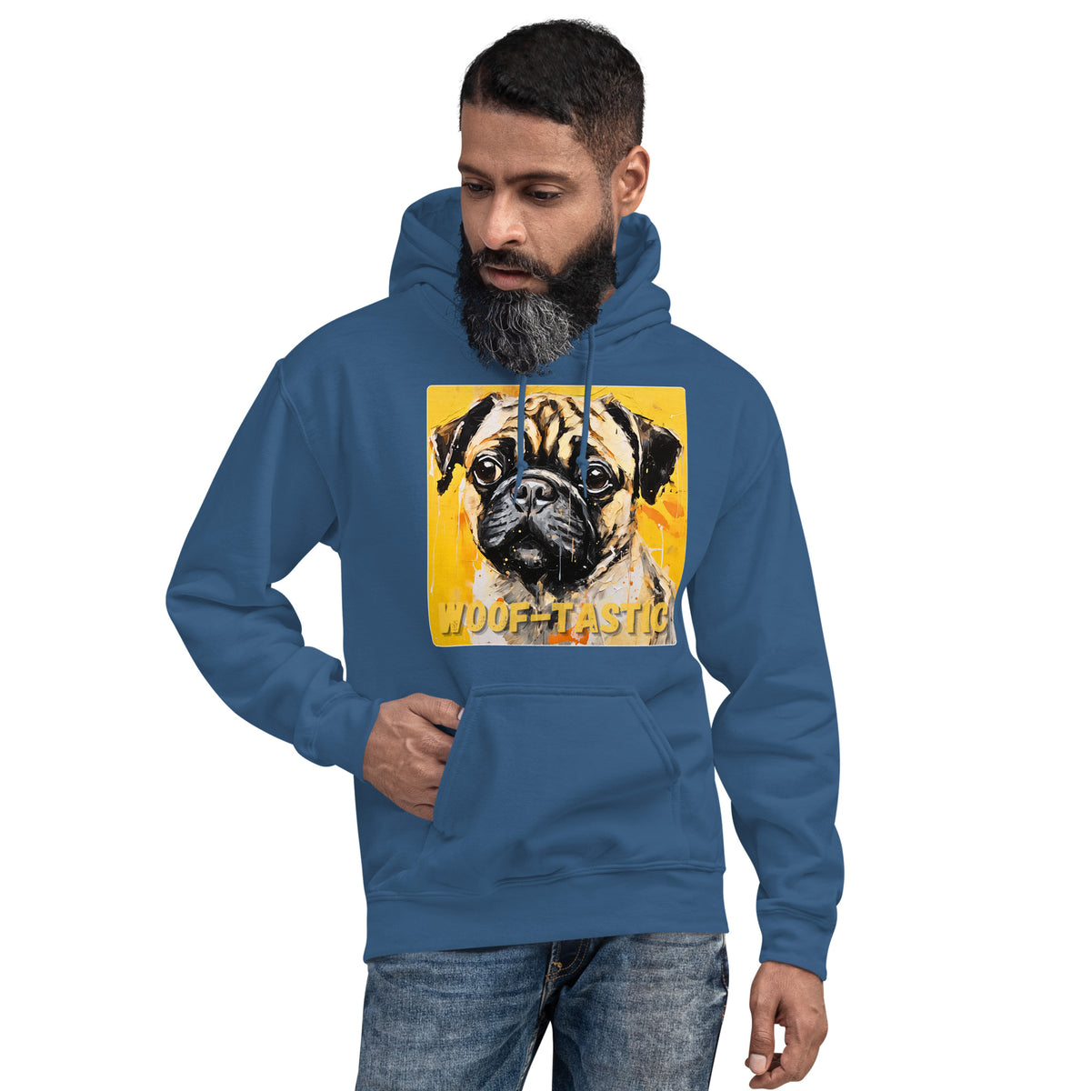 Unisex Hoodie, Woof-tastic Pug